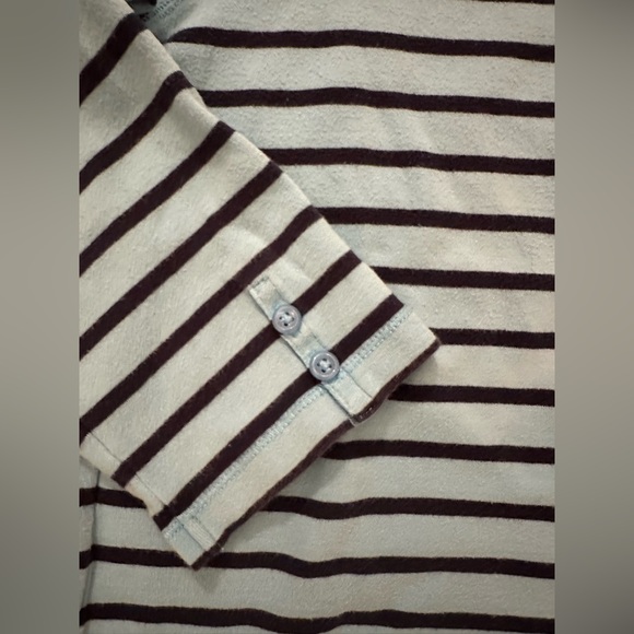 LL Bean cotton and spandex boat neck 3/4 sleeve top size small - Picture 4 of 5